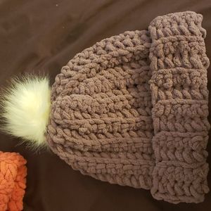 Hand crocheted beanie